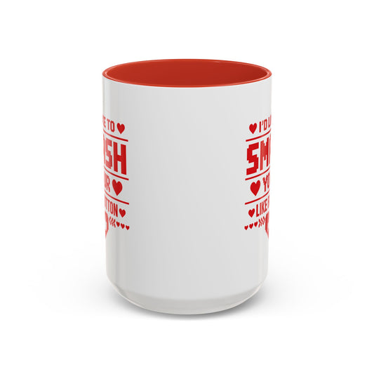 Coffee Mug — "I'd Like to Smash Your Like Button" Red Valentine Accent Mug (11/15oz)