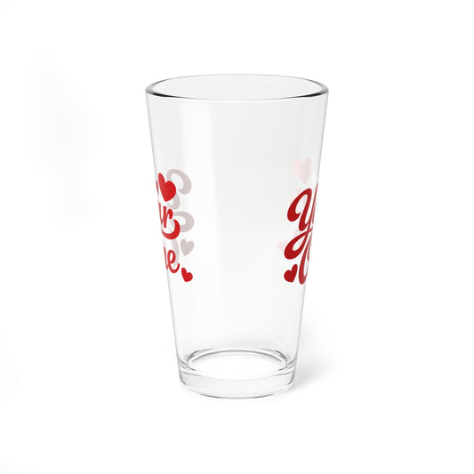 "Year One" Mixing Glass — 16oz Decorative Cocktail/Shaker Glass for 1st Anniversary