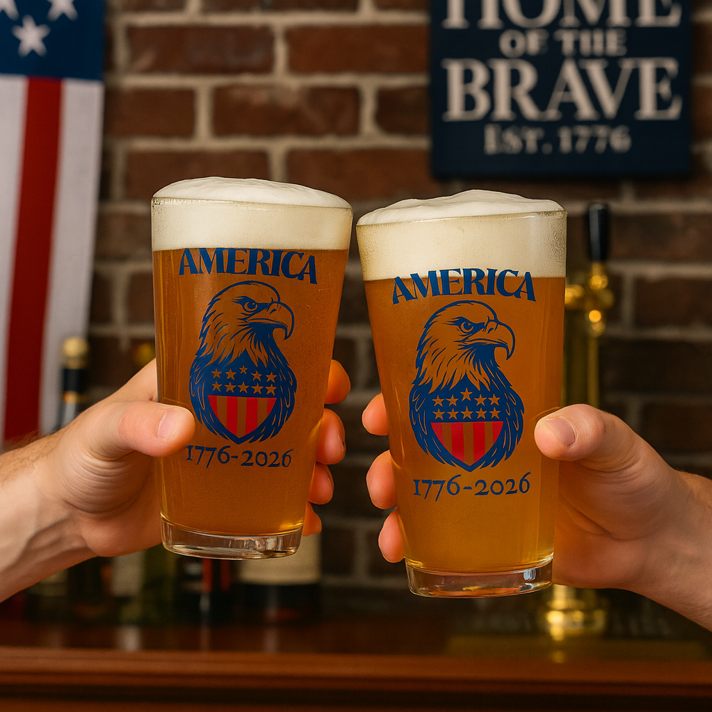 "America 1776-2026" 16oz Pint Glass