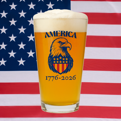 "America 1776-2026" 16oz Pint Glass