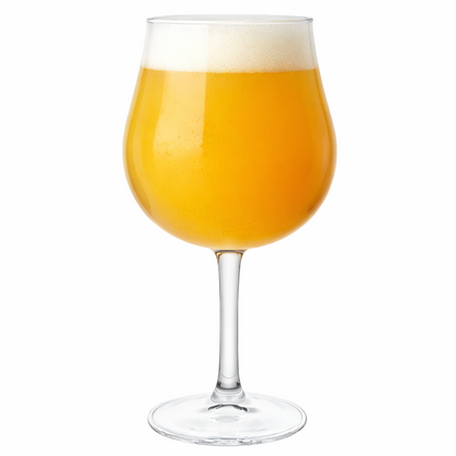 The Grand Charente 17 oz Stemmed Beer Glass - USA Made Non-Nucleated, No Imprint Cup - Beer Glasses for Craft Beer, IPA, Stout - Ideal Barware Gifts for Men and Man Cave