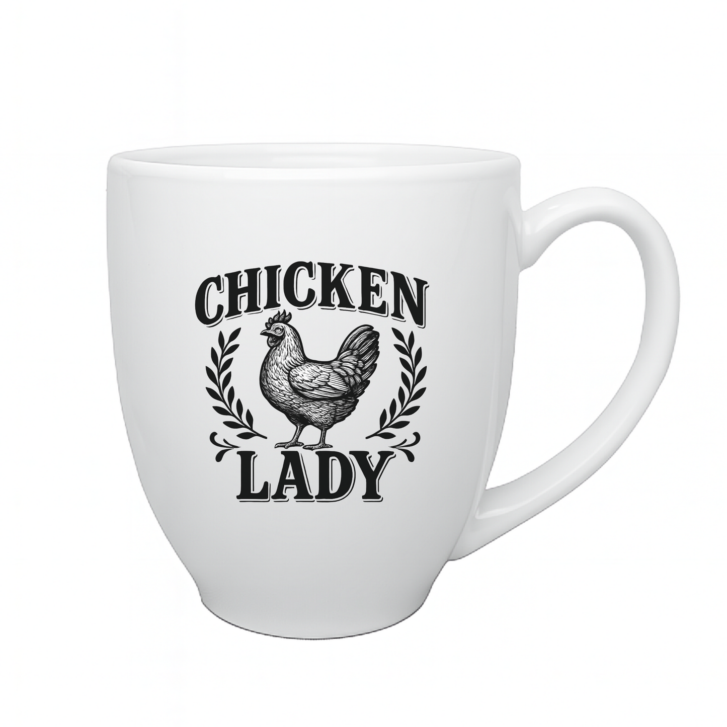 "Chicken Lady" 15oz Bistro Mug (Laurel Variant)