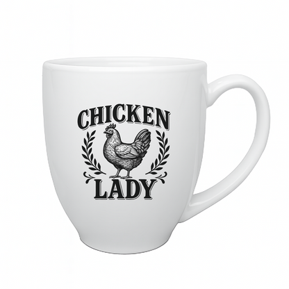 "Chicken Lady" 15oz Bistro Mug (Laurel Variant)