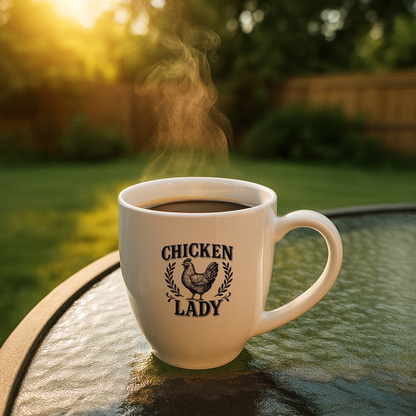 "Chicken Lady" 15oz Bistro Mug (Laurel Variant)
