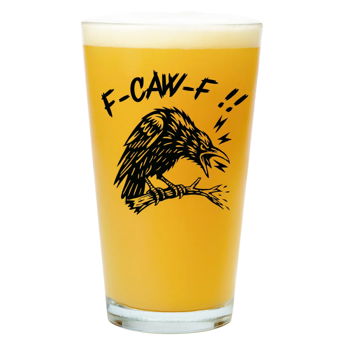 "Grumpy Crow" 16oz Pint Glass