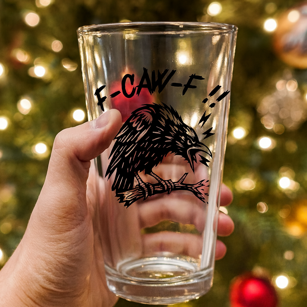 "Grumpy Crow" 16oz Pint Glass