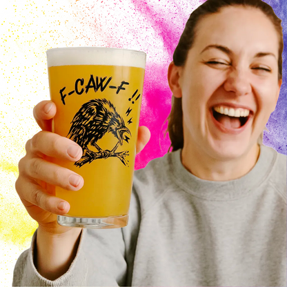 "Grumpy Crow" 16oz Pint Glass