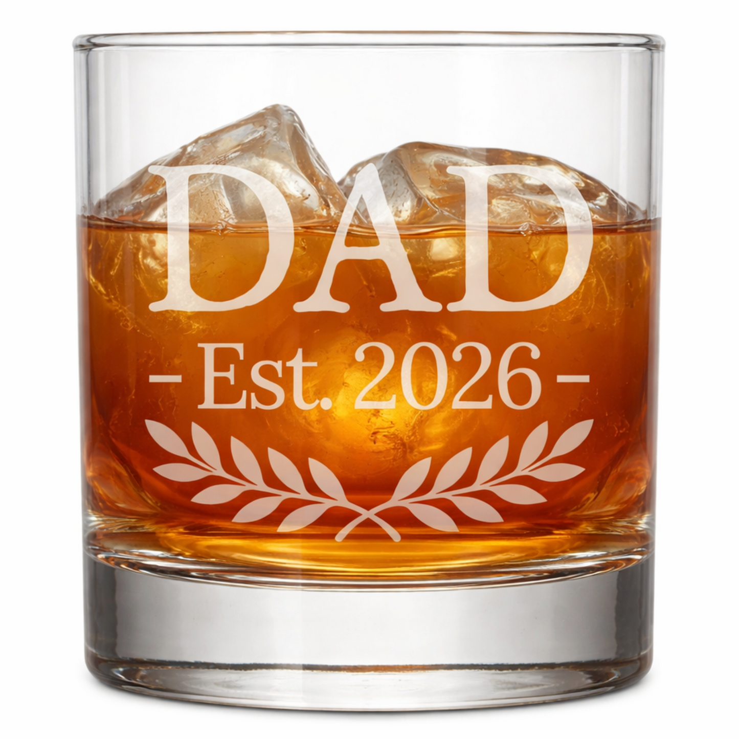 "Dad Est. 2026" 11oz Rocks Glass
