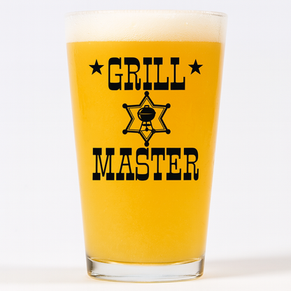 "Grill Master" 16oz Pint Glass