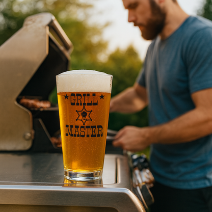 "Grill Master" 16oz Pint Glass