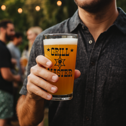 "Grill Master" 16oz Pint Glass