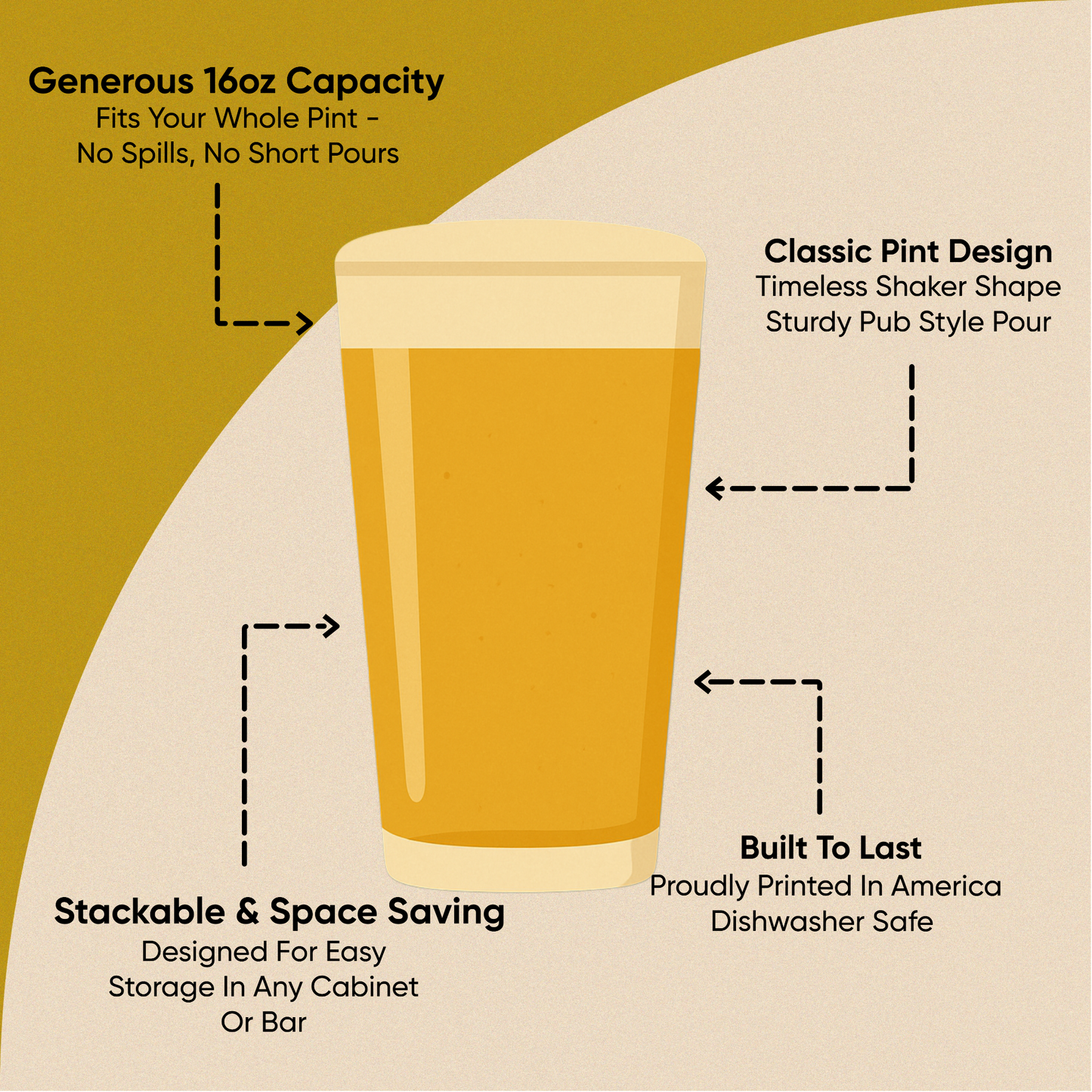 "Grumpy Crow" 16oz Pint Glass