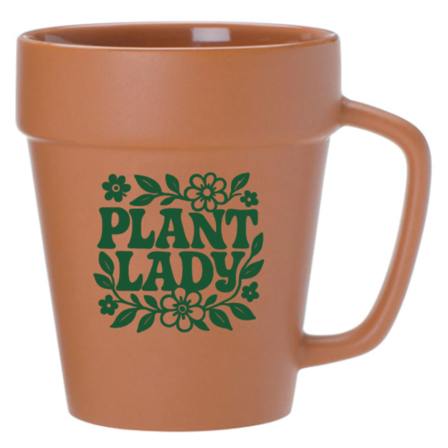 "Plant Lady" 14oz Terra Cotta Flower Pot Mug