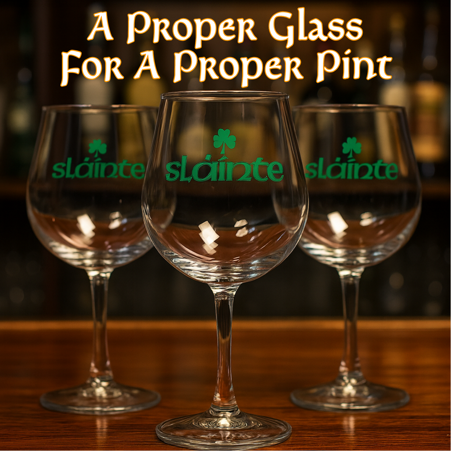 "Slainte" Grand Charente 17oz Beer Glass