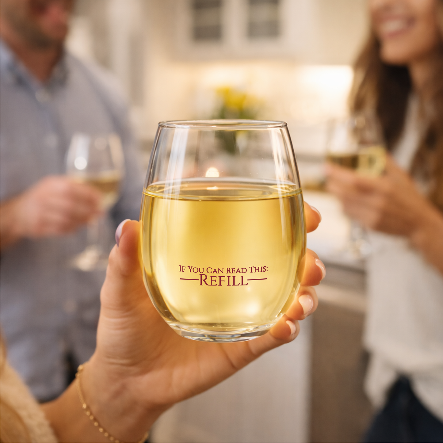 "Official (Trash Talking) Girl's Club" 15oz Stemless Wine Glass - Funny Wine Glass for Women - A Gift with Attitude for Mom, Wife, Girlfriends - Cute Birthday or Mother’s Day Gift for Wine Lovers